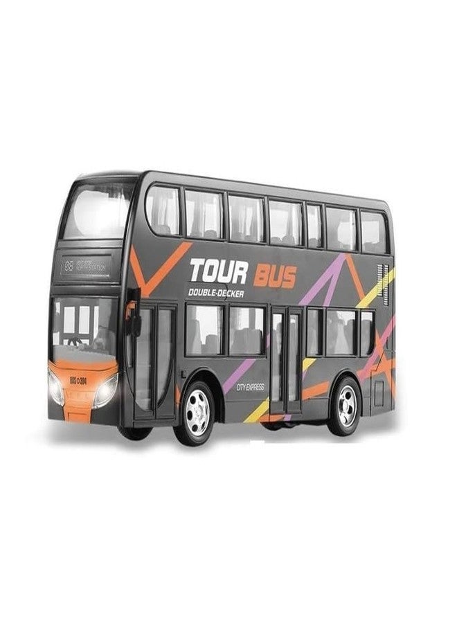 PASCOL Plastic Tour Bus Toy Bus for Kids - Colorful & Durable Play Bus with Movable Parts - Perfect for Imaginative Play & Learning 6-15 Year Multicolour Pack of 2 (244 - Image 1